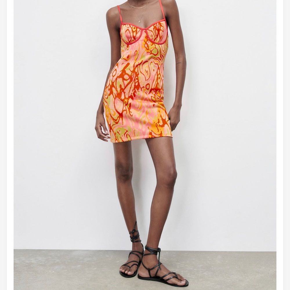 Jacquard dress zara NWT